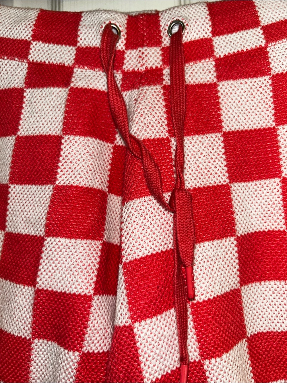 NWOT Vans Ladies Large Red and White Checkerboard Casual Shorts - Picture 4 of 5